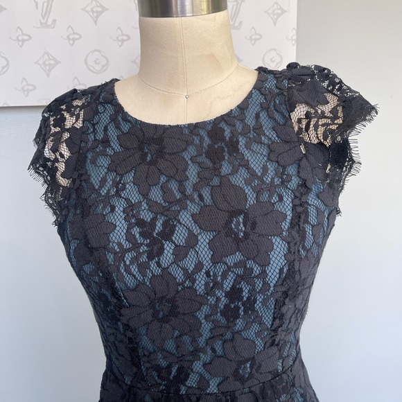 Bcbg Generation - black lace with blue undertone dress - Picture 4 of 6